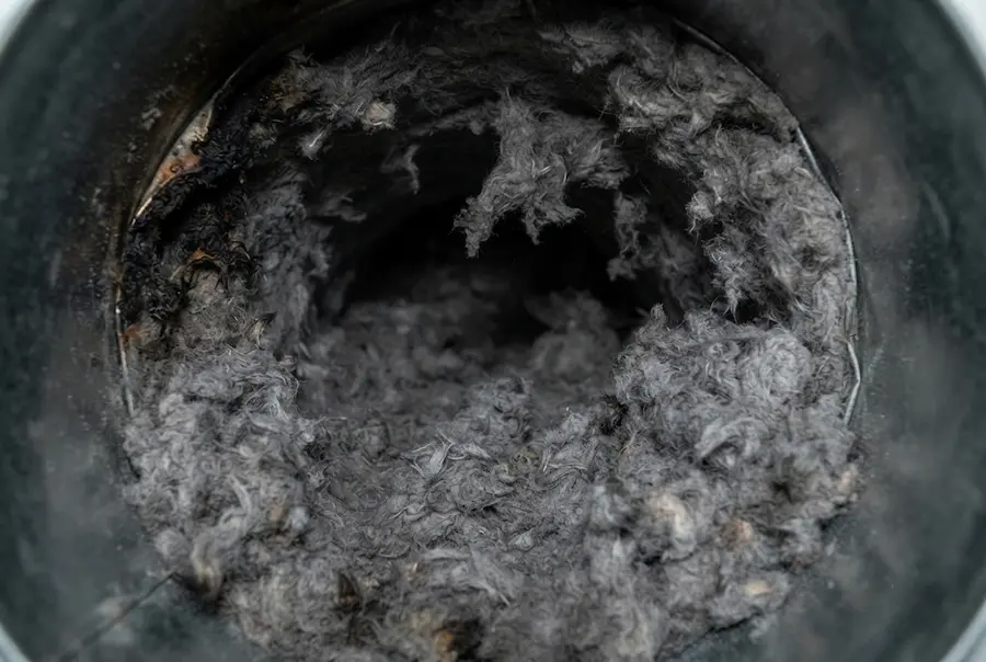 dryer repair detroit michigan - clogged lint in dryer duct